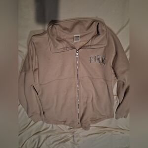 PINK Victoria's Secret Cream and Gold Hoodie